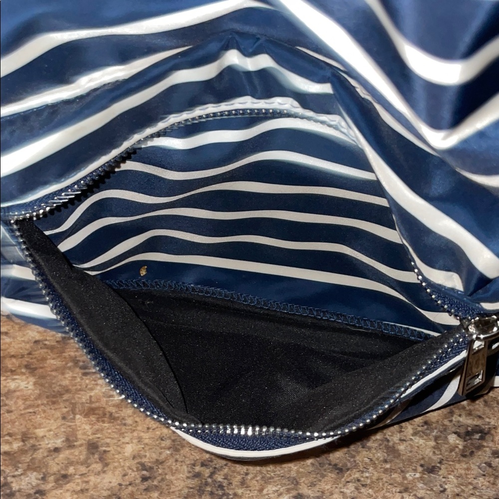 Striped Navy and White Backpack - Picture 5 of 7